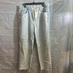 Kensie Vintage Luxe light Blue wide Leg Jeans size 10 vintage distressed